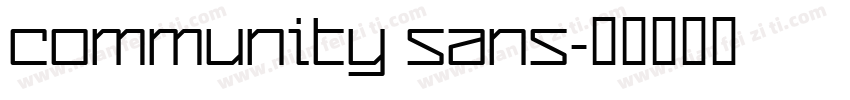 Community Sans字体转换